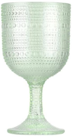 Ποτήρι Κρασιού Dots 07-39523 375ml Green Estia Γυαλί