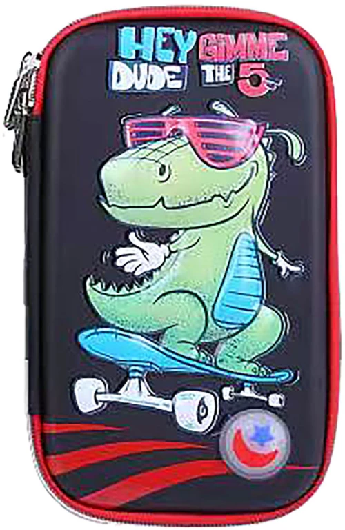 Κασετίνα 3d Μεγάλη Δεινόσαυρος με Skate 23x13x4,5cm JustNote 703216 50-3196
