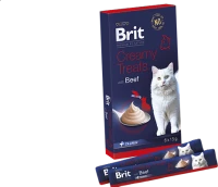 BRIT BY NATURE Creamy cat Treats  6x15gr Beef