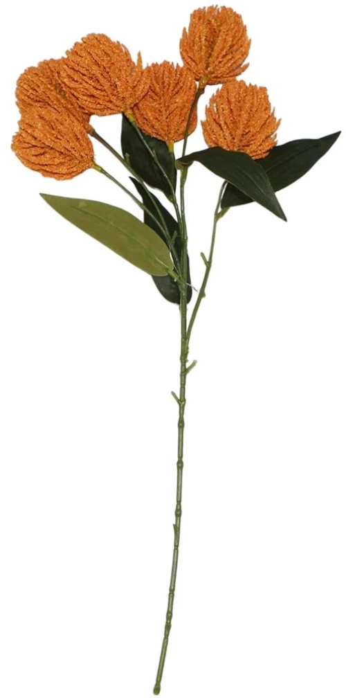 Τεχνητό Λουλούδι Βαγξία Natural Banksia 5481-7 52cm Orange Supergreens Πλαστικό