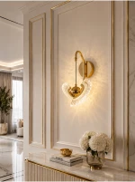 Stewehome μοντέρνο μεταλλικό φωτιστικό τοίχου led Χρυσό