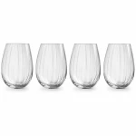 Ποτήρια Νερού Plisse (Σετ 4Τμχ) 1001701 440ml Clear Royal Leerdam Γυαλί