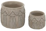 Κασπώ Cement (Σετ 2Τμχ) C8379 19,5x19,5x17cm Beige Artekko Τσιμέντο