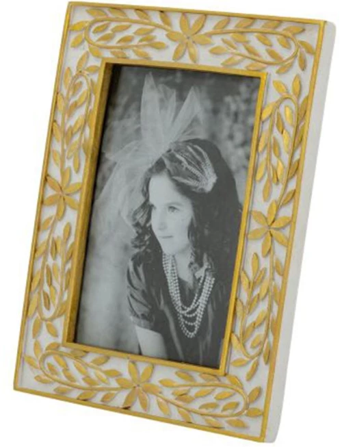 Κορνίζα Frame B8585 10x15cm White-Gold Artekko Ρητίνη