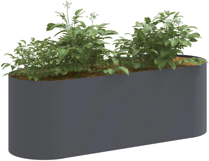 vidaXL Υψωμένο Κρεβάτι Κήπου Ανθρακί 120 x 40 x 40 εκ