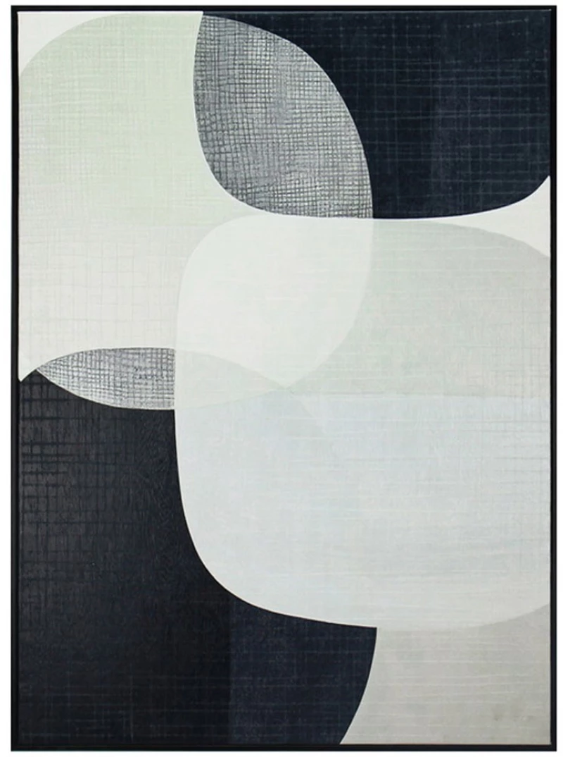 Πίνακας Καμβάς FAL465 60x80cm White-Black Espiel Κάθετοι Mdf,Καμβάς