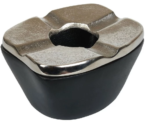 Σταχτοδοχείο Αντιανεμικό ASR112 13x7,5cm Silver-Black Espiel Αλουμίνιο
