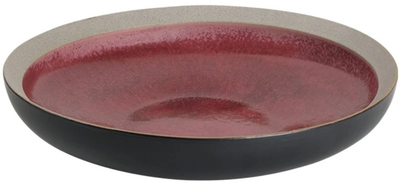 Πιάτο Βαθύ Passion NIC812K1 20x5cm Black-Red Espiel Κεραμικό