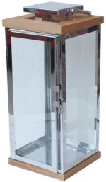 Φανάρι 00.07.77022 17x17x40,5cm Nickel Ατσάλι,Ξύλο