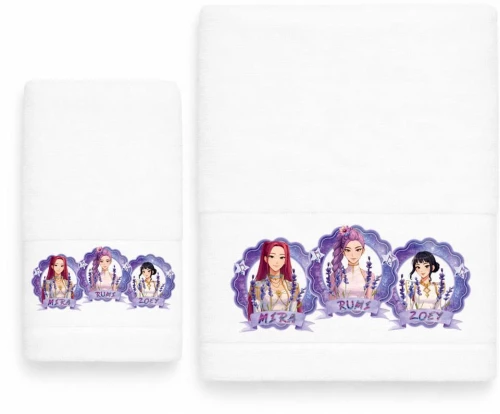 Σετ παιδικές πετσέτες Girls Band white 100% βαμβάκι πεννιε 480gsm