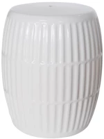 Τραπεζάκι Βοηθητικό Ριγέ 00.03.34030 Φ33x43cm White