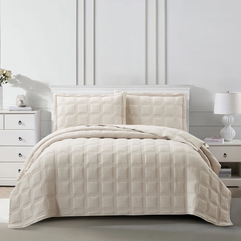 Κουβερλί Toscana + μαξιλαροθήκες Μπεζ 260x240cm Liolios Home 002885