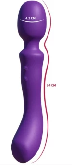 SHE.E.O - DOUBLE-ENDED VIBRATING MASSAGER WAND PURPLE