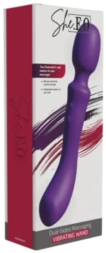 SHE.E.O - DOUBLE-ENDED VIBRATING MASSAGER WAND PURPLE