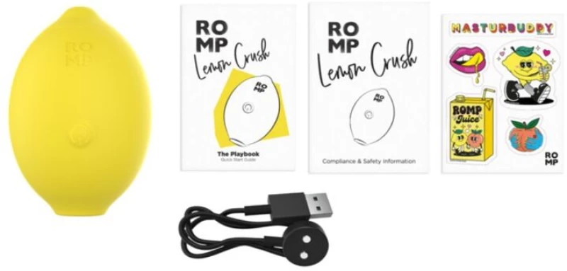 ROMP - LEMON CRUSH PLEASURE AIR CLITORAL STIMULATOR YELLOW