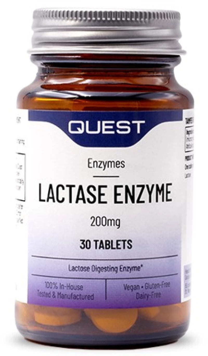 QUEST Lactase Enzyme 200mg, Συμπλήρωμα Διατροφής με Λακτάση - 30tabs