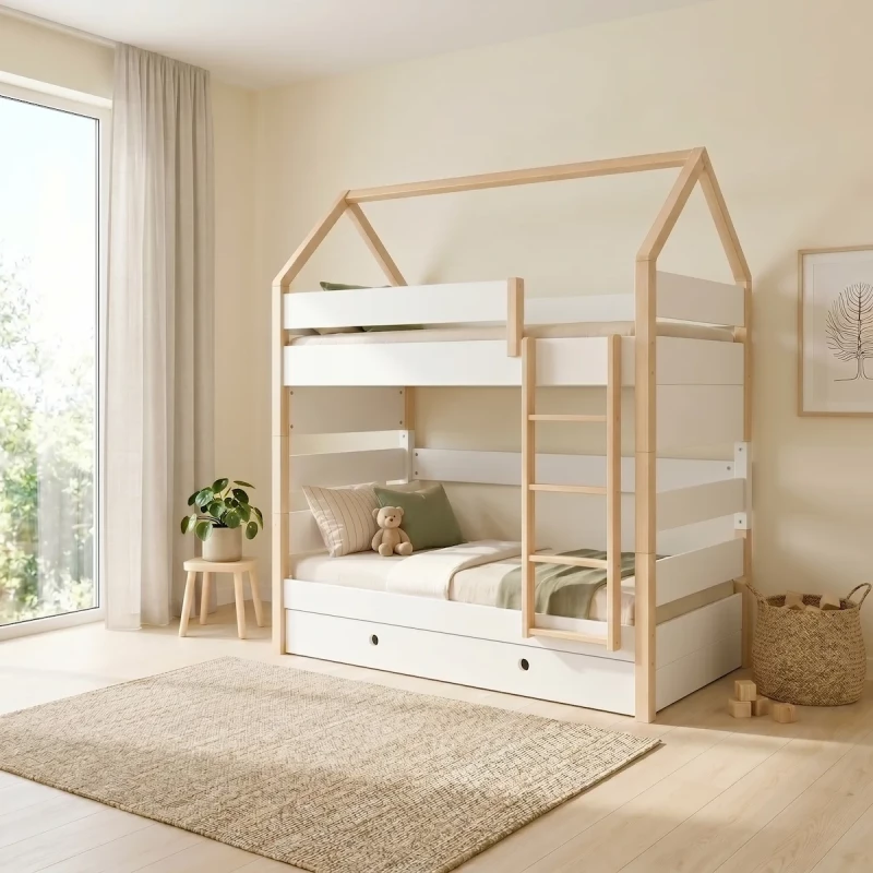 Casakids Kiddy Μασίφ Παιδική Κουκέτα Διαιρούμενη CK00114