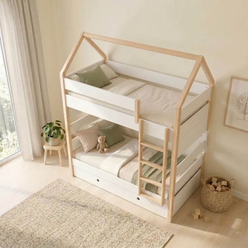 Casakids Kiddy Μασίφ Παιδική Κουκέτα Διαιρούμενη CK00114