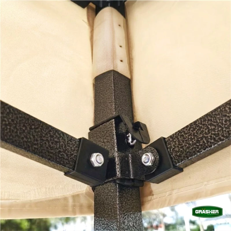 GRASHER Πτυσσόμενο Κιόσκι Κήπου 3x3m Μπέζ 420D TGL3437 / 104230