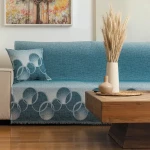 Ριχτάρι Βαμβακερό Τετραθέσιο Κύκλοι Borea Home Textiles - Εκρού