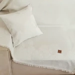 Ριχτάρι Βαμβακερό Τετραθέσιο Κύκλοι Borea Home Textiles - Εκρού