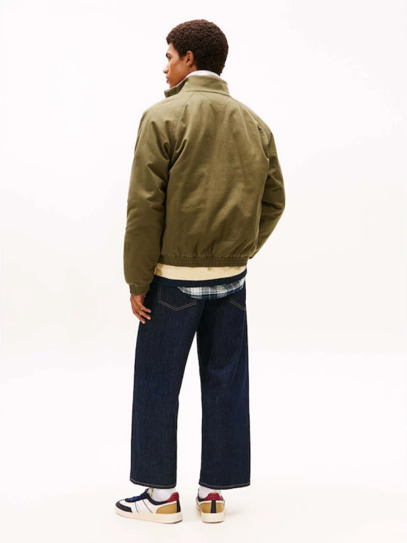 Tommy Jeans ανδρικό βαμβακερό jacket χακί DM0DM22712-GY1 Dark Greenery