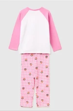 Benetton παιδική βαμβακερή πυτζάμα Paul Frank ροζ 3Y5E0P0A1-101