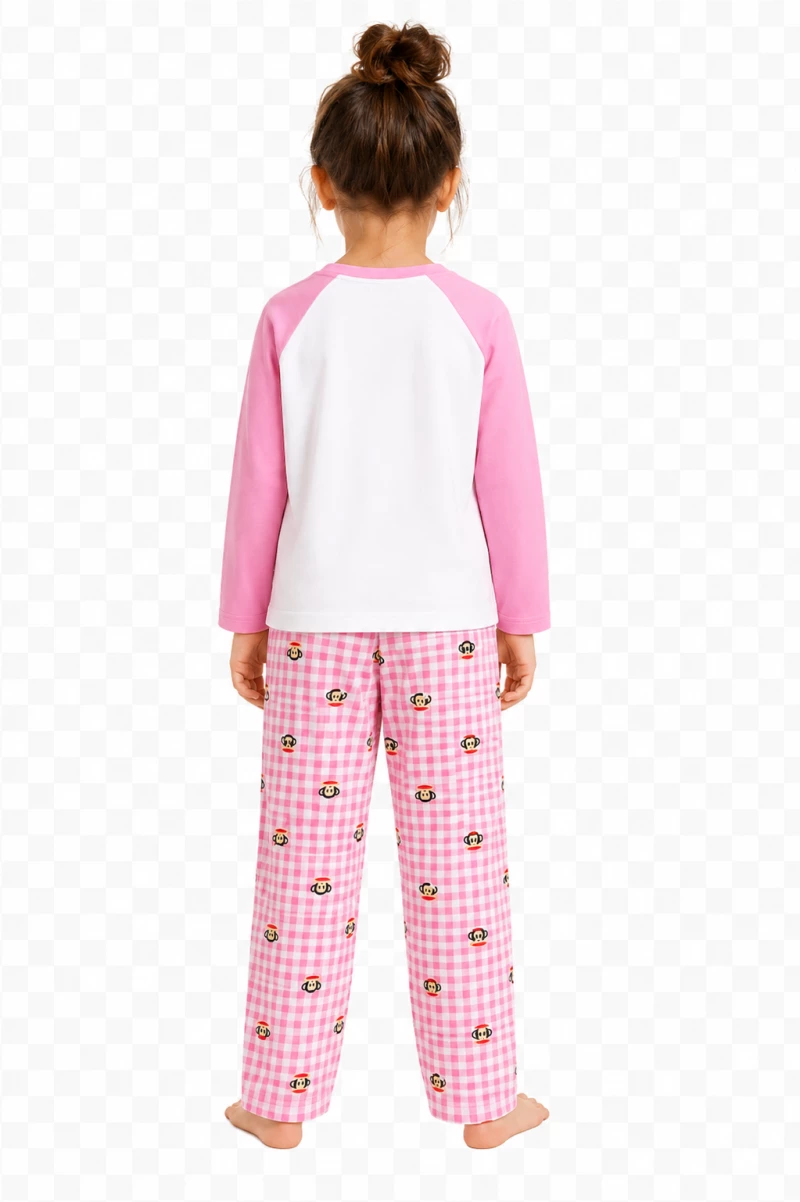 Benetton παιδική βαμβακερή πυτζάμα Paul Frank ροζ 3Y5E0P0A1-101