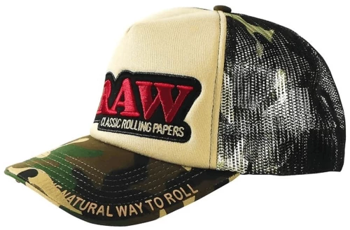 Raw Trucker Hat Camo And Tan