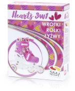 Rollers Skates adjustable Smj sport Combo Hearts 3in1 Led Jr HS-TNK-000011510