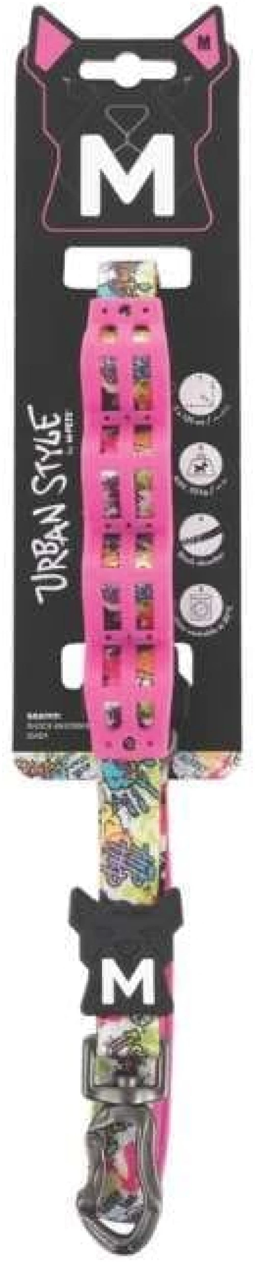 M-Pets Urban Style Λουρί Σκύλου Graffiti Shock Absorber Medium 2x120cm