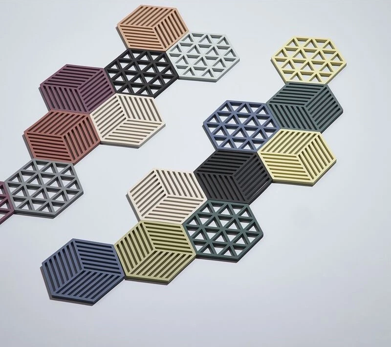 Zone Denmark Σουπλά Για Ζεστά Σκεύη Σιλικόνης 16x14 - Hexagon Denim