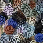 Zone Denmark Σουπλά Για Ζεστά Σκεύη Σιλικόνης 16x14 - Hexagon Denim
