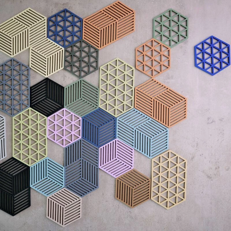 Zone Denmark Σουπλά Για Ζεστά Σκεύη Σιλικόνης 16x14 - Hexagon Denim