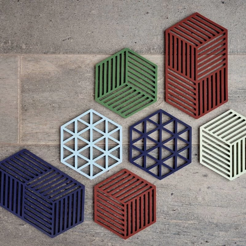 Zone Denmark Σουπλά Για Ζεστά Σκεύη Σιλικόνης 16x14 - Hexagon Denim