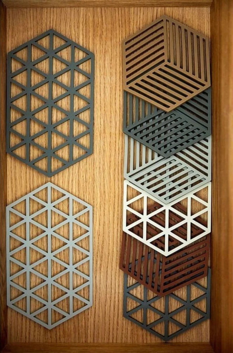 Zone Denmark Σουπλά Για Ζεστά Σκεύη Σιλικόνης 16x14 - Hexagon Denim