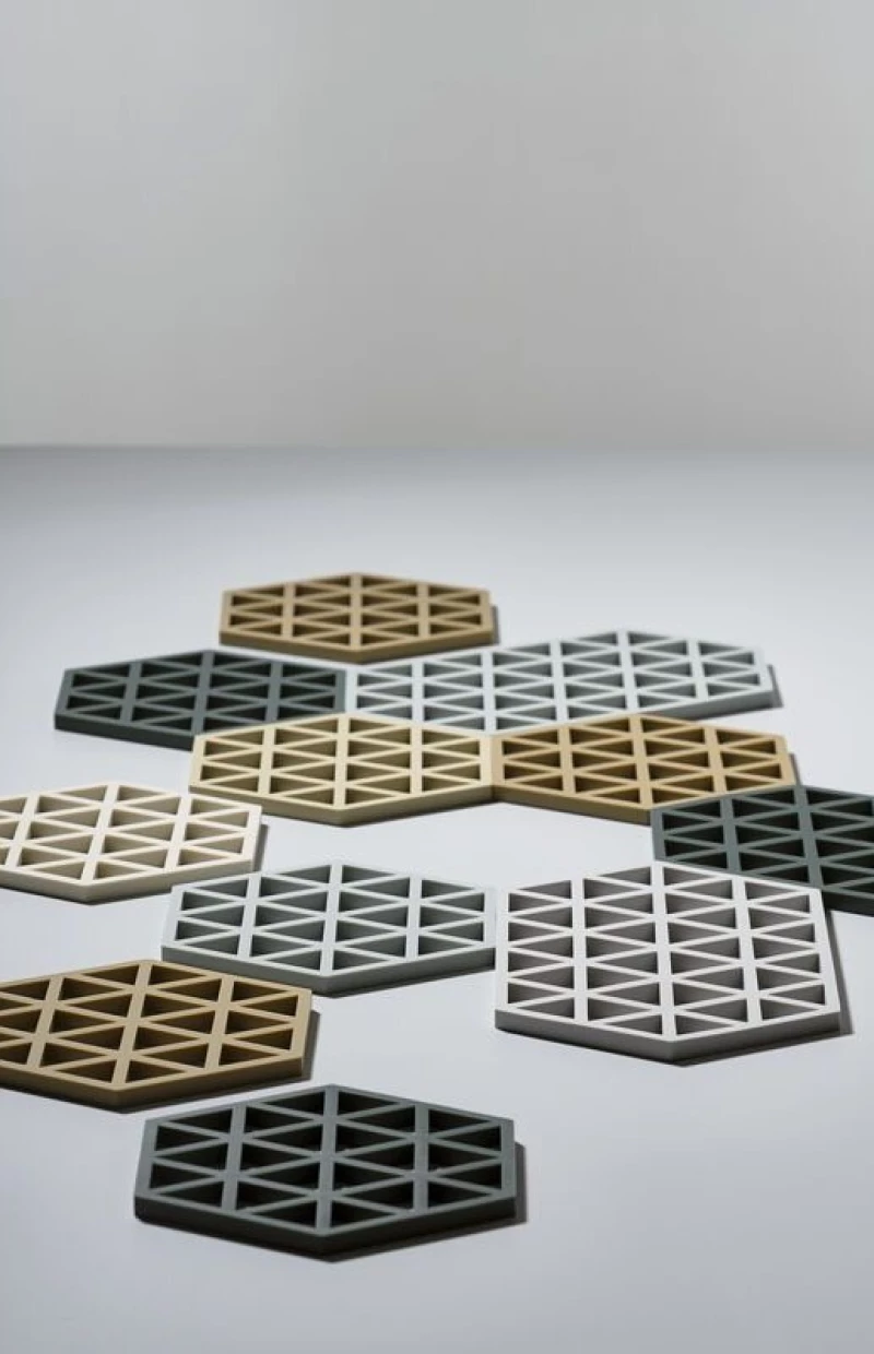 Zone Denmark Σουπλά Για Ζεστά Σκεύη Σιλικόνης 16x14 - Hexagon Denim