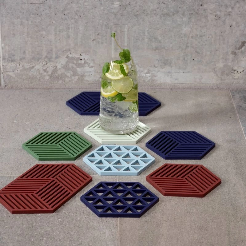 Zone Denmark Σουπλά Για Ζεστά Σκεύη Σιλικόνης 16x14 - Hexagon Denim