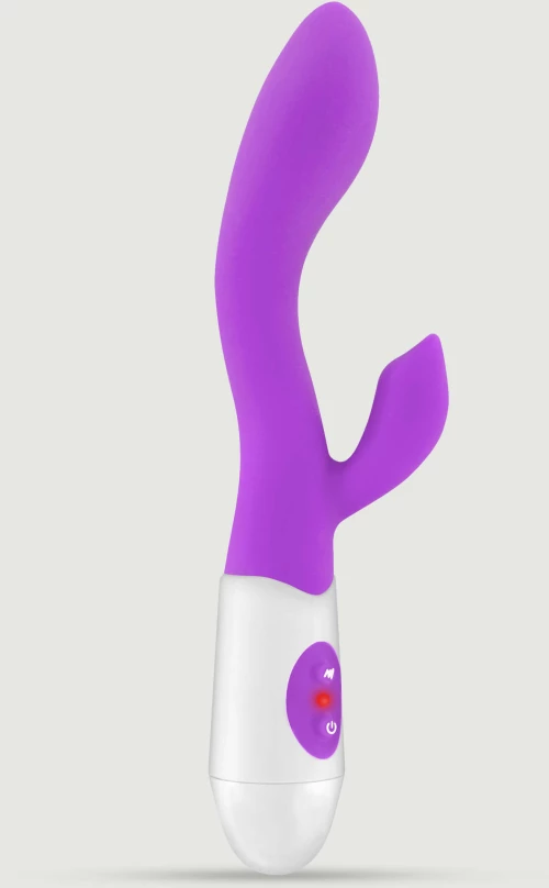 Κυρτός Rabbit Δονητής Σιλικόνης My First G Rabbit Rechargeable Curved Silicone Rabbit Vibrator - Μωβ