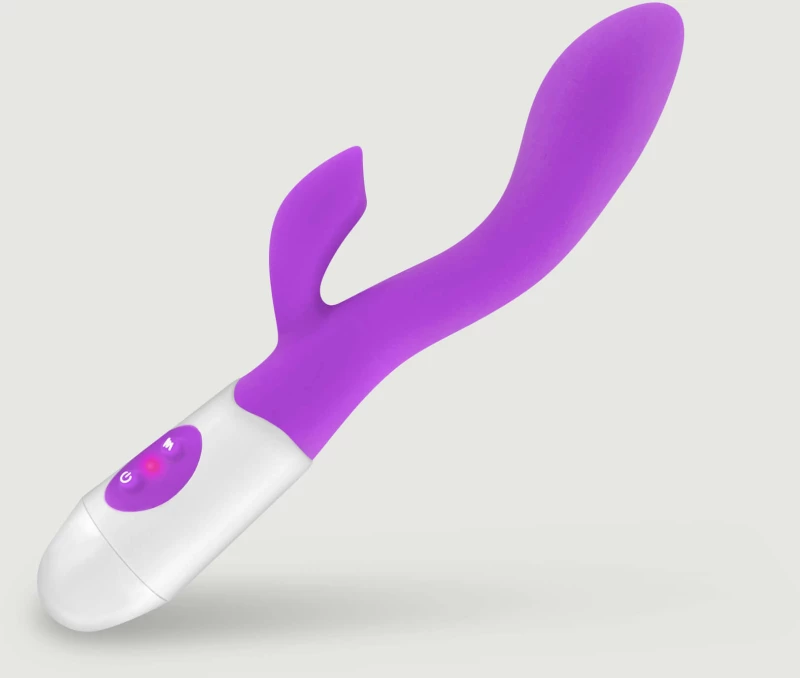 Κυρτός Rabbit Δονητής Σιλικόνης My First G Rabbit Rechargeable Curved Silicone Rabbit Vibrator - Μωβ
