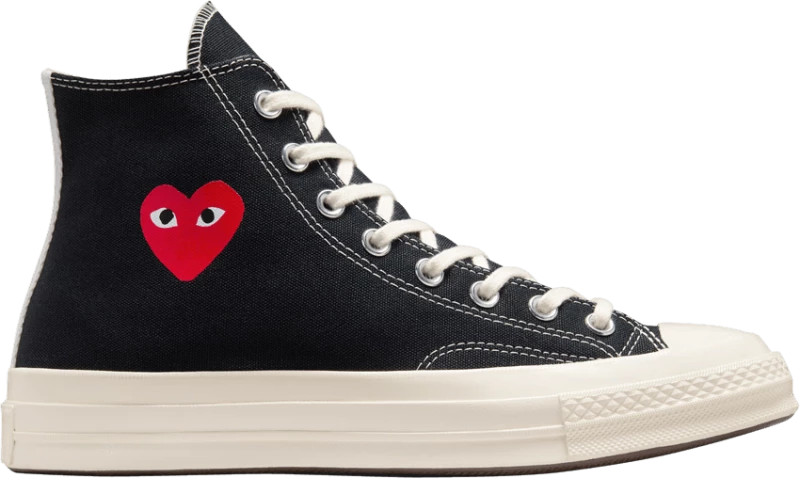 Converse Chuck Taylor All Star 70 Hi Comme des Garcons PLAY Single Heart Black
