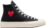 Converse Chuck Taylor All Star 70 Hi Comme des Garcons PLAY Single Heart Black