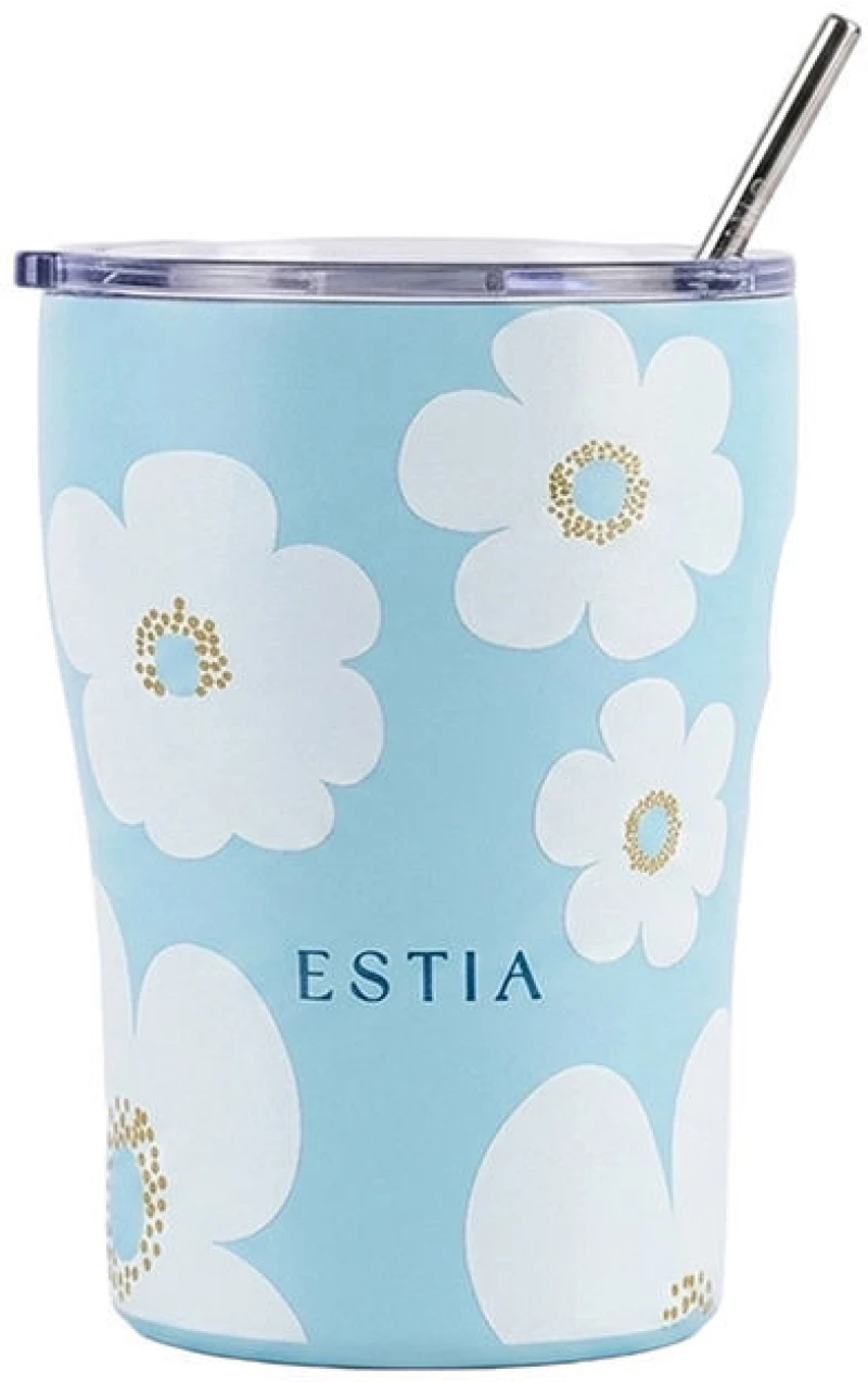 ESTIA ΘΕΡΜΟΣ COFFEE MUG SAVE THE AEGEAN 350ml BLUE DAISY