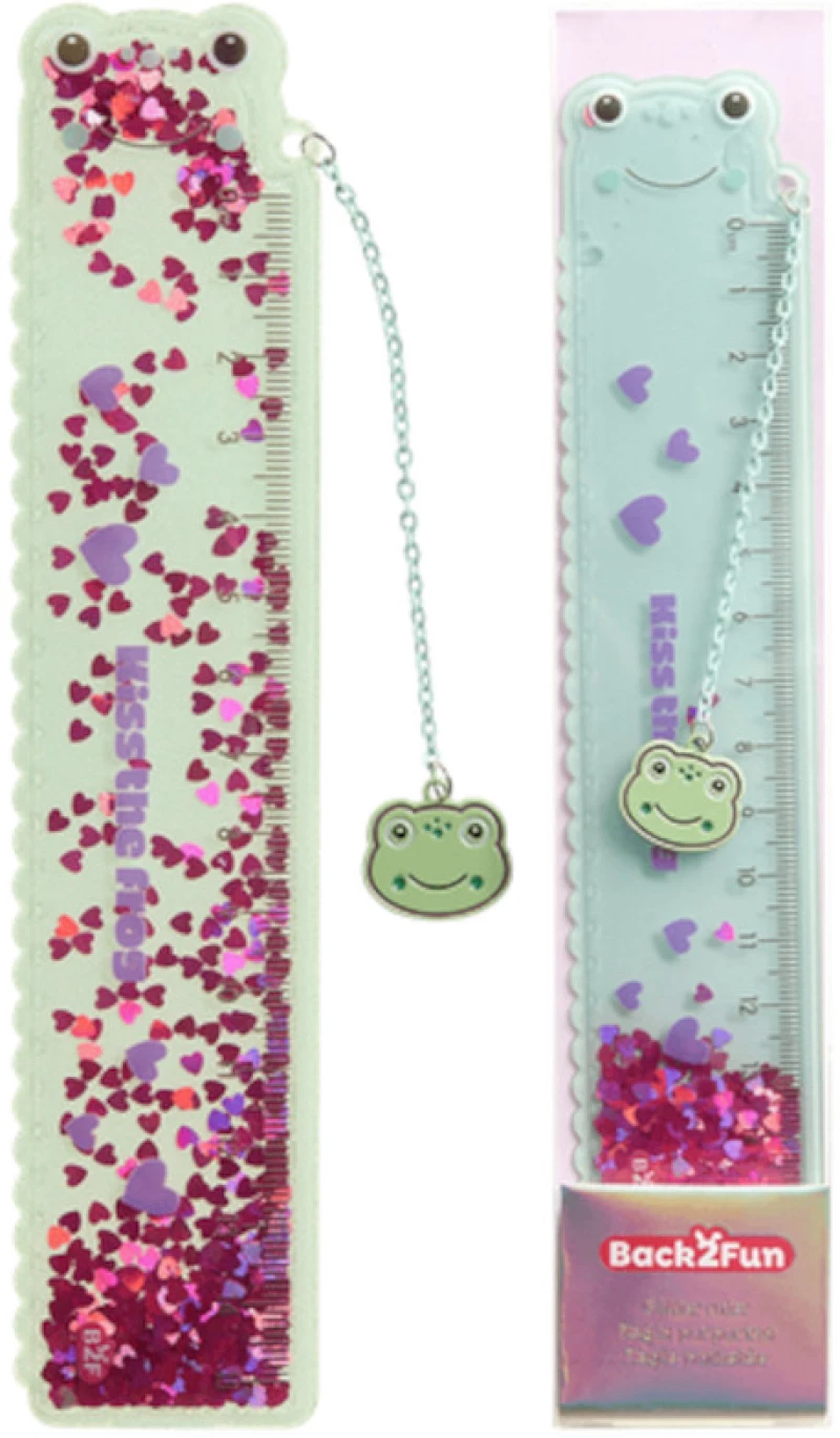 Υποδεκάμετρο Fancy Miquelrius B2F Blister 15cm Glitter Βατραχάκι MR13341