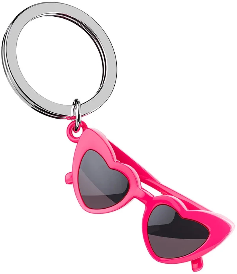 Μπρελόκ Μεταλλικό Metamorphose Deep Pink Retro/Vintage Heart Shaped Glasses