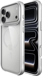 Θήκη iPhone 17 Pro Max Buddi Hybrid Σκληρή Διάφανη με MagSafe - Matched Silver (8719246597374)