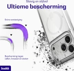 Θήκη iPhone 17 Pro Max Buddi Hybrid Σκληρή Διάφανη με MagSafe - Matched Silver (8719246597374)