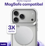 Θήκη iPhone 17 Pro Max Buddi Hybrid Σκληρή Διάφανη με MagSafe - Matched Silver (8719246597374)