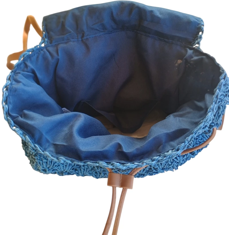 Backpack πλεκτή τσάντα Petrol