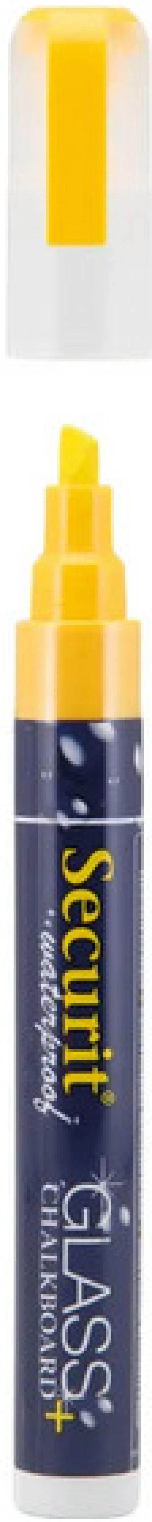 Μαρκαδόρος Υγρής Κιμωλίας Αδιάβροχος Securit Marker 610 For Glass & Chalkboard Yellow SMA610-YE